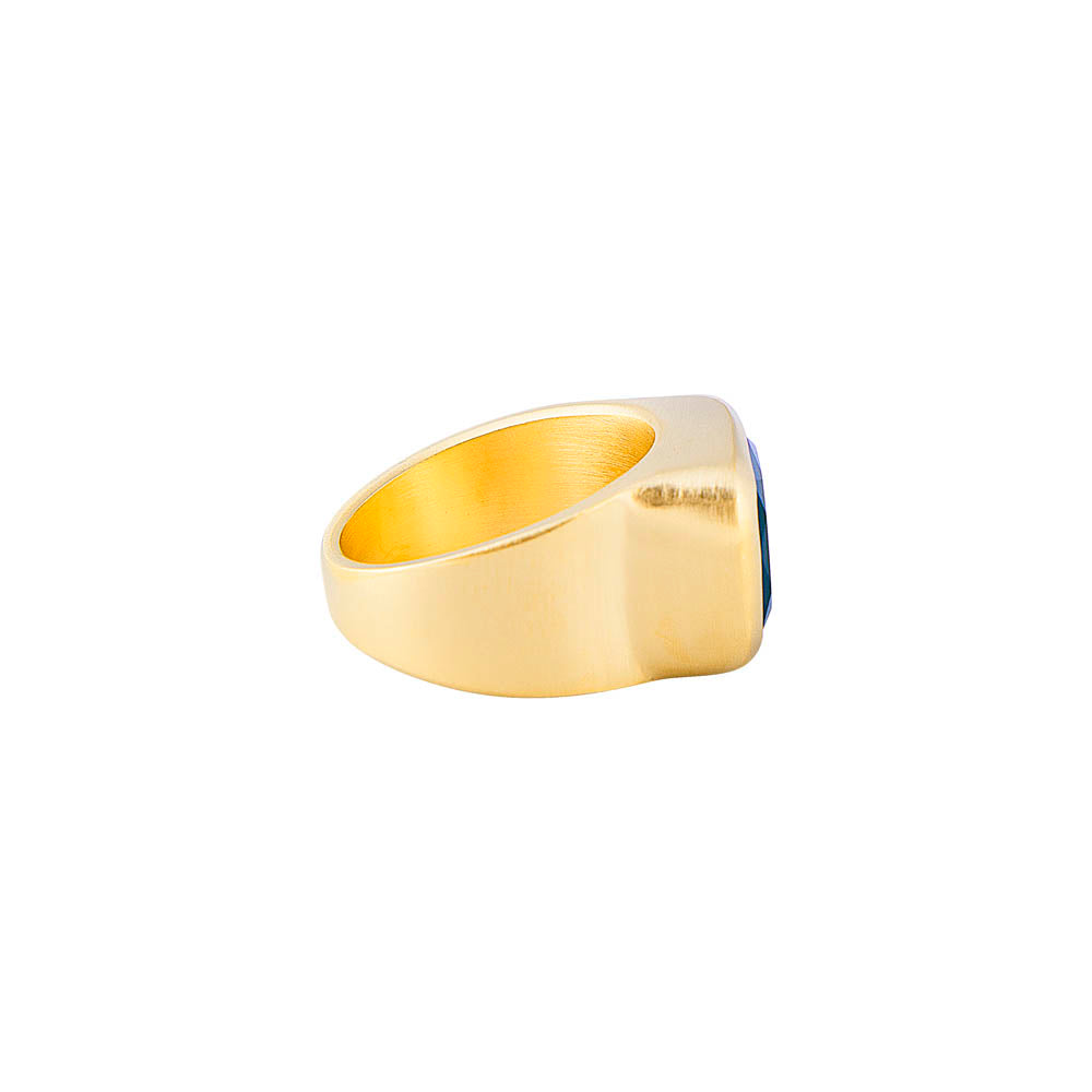 GREEN AGATE FOREST RING