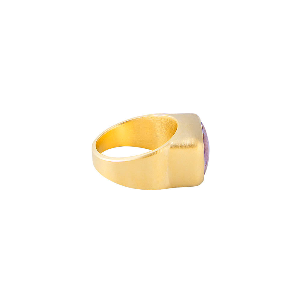IMPERIAL JASPER COCKTAIL RING (CREAM)