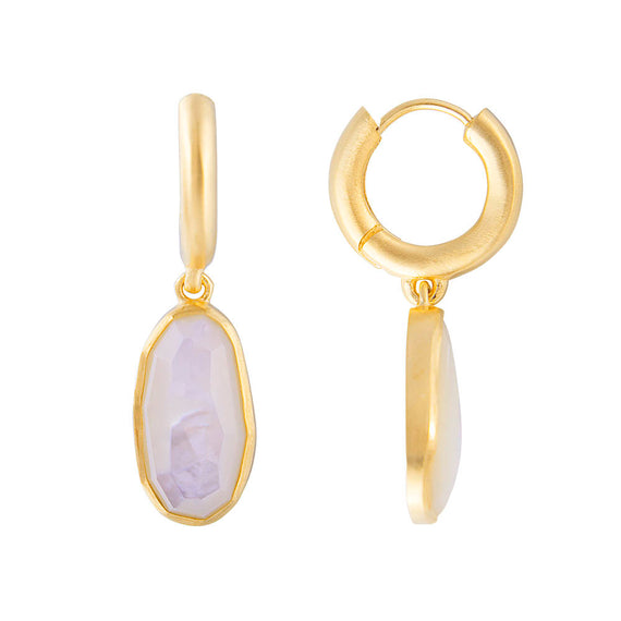 FREE-FORM MOTHER OF PEARL HOOPS