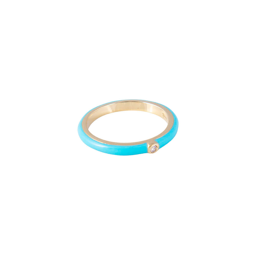 CARIBBEAN ENAMEL STACKER RING