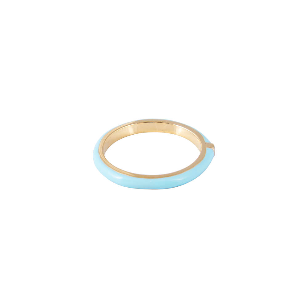 TURQUOISE ENAMEL STACKER RING