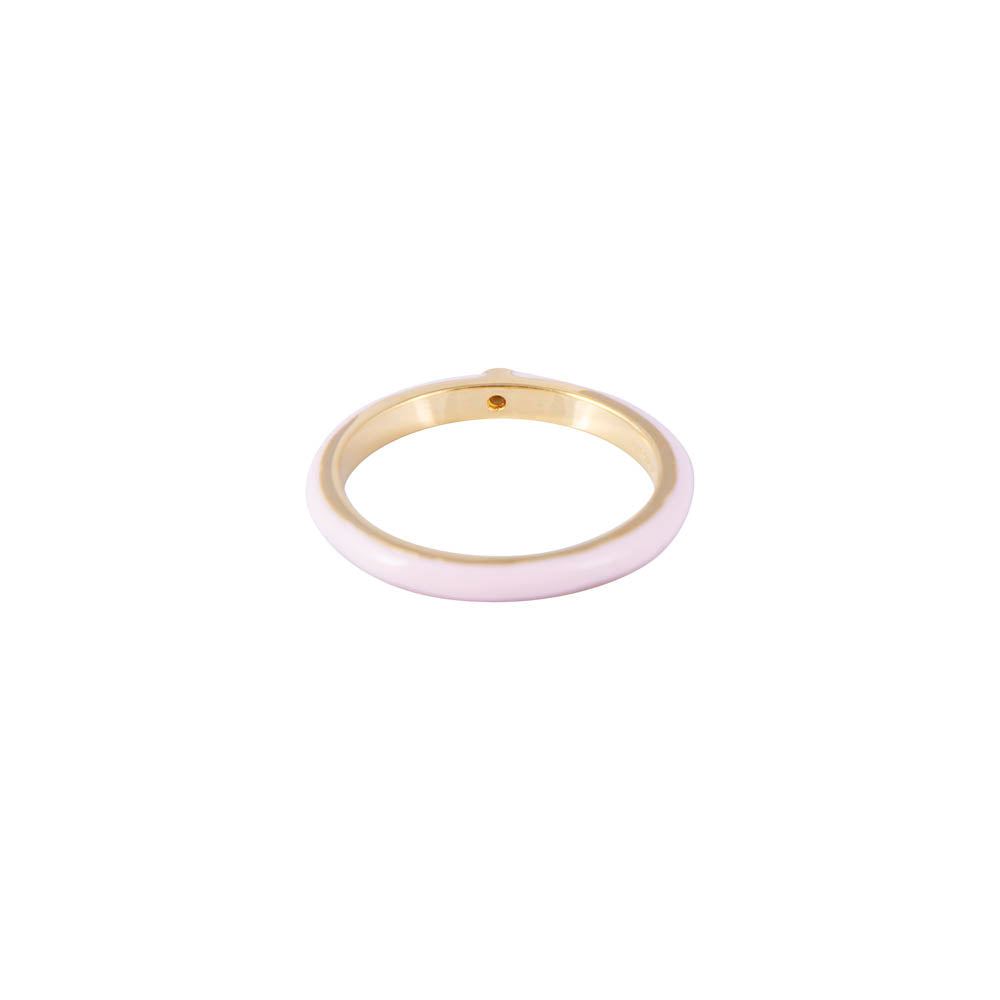 PINK FLAMINGO ENAMEL STACKER RING