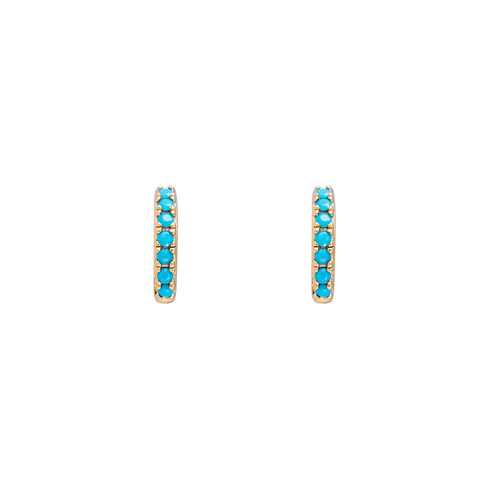 TURQUOISE PAVE HUGGIES