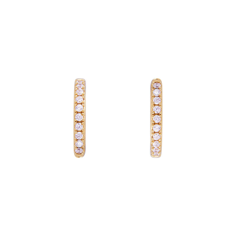 WHITE PAVE MIDI HOOPS