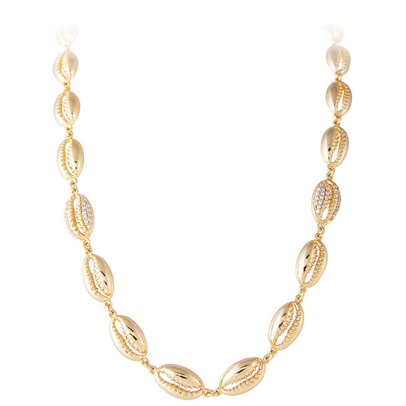 GOLD COWRIE SHELL NECKLACE