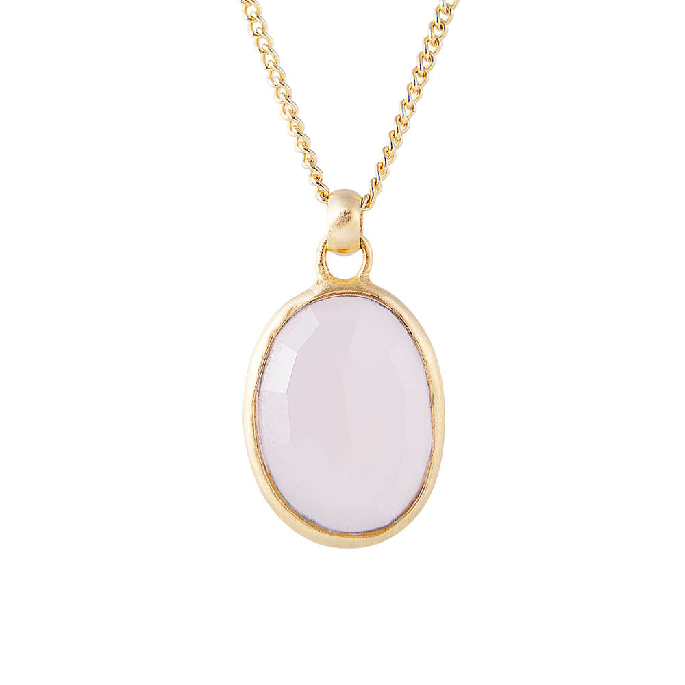 ROSE QUARTZ PENDANT NECKLACE