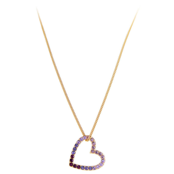 LILAC OMBRE HEART NECKLACE