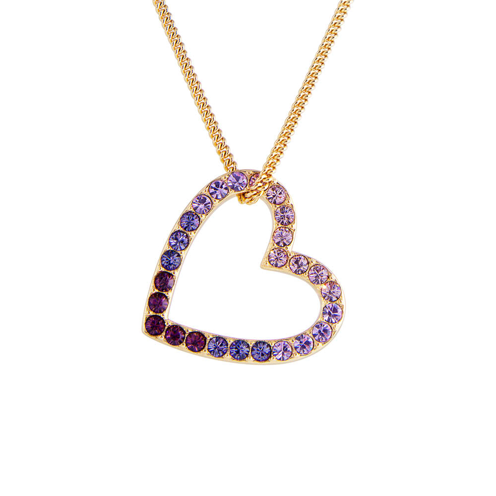 LILAC OMBRE HEART NECKLACE
