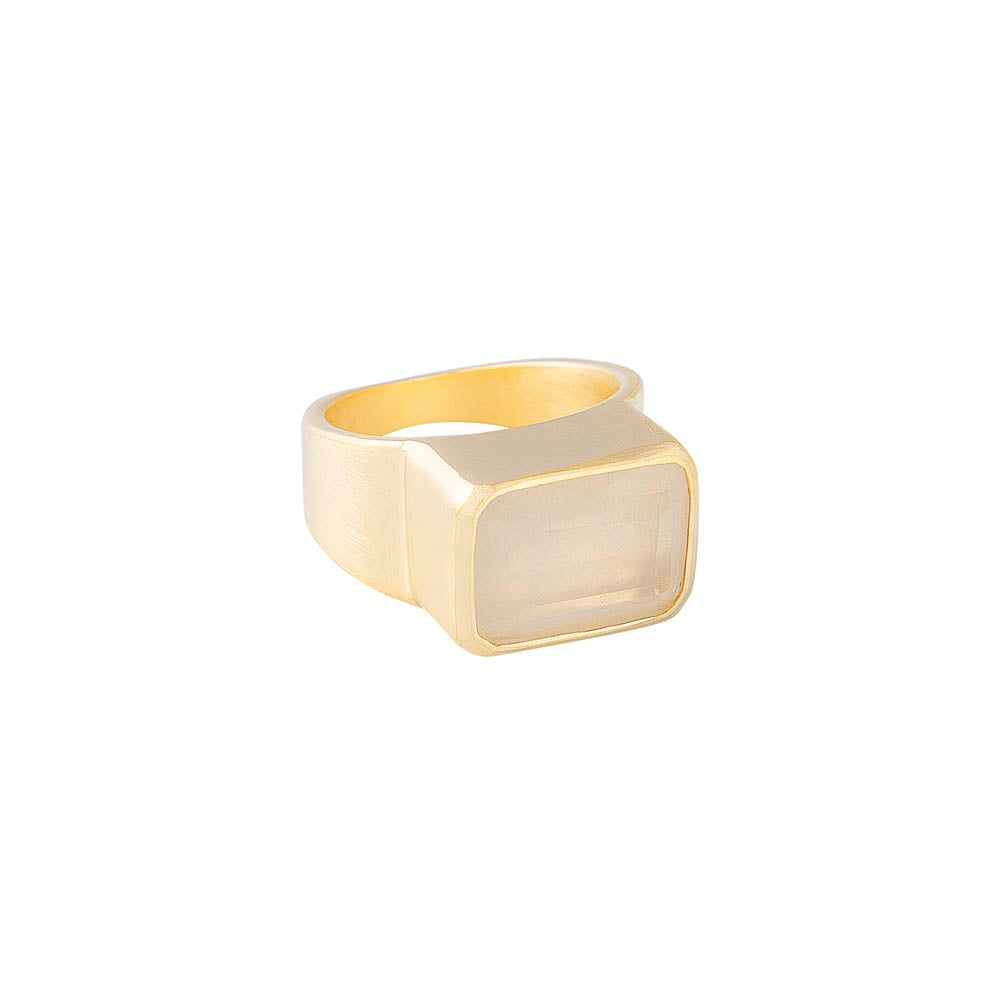 WHITE MOONSTONE COCKTAIL RING