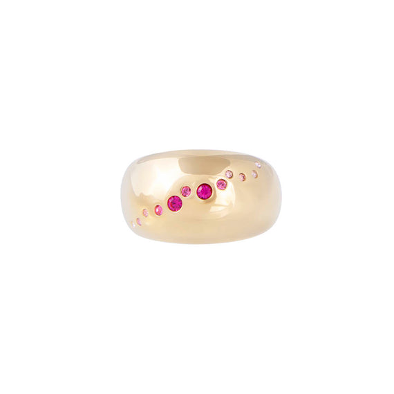 PINK OMBRE DOME RING