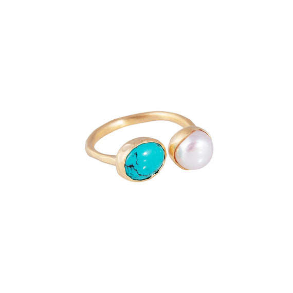 PEARL & TURQUOISE RING