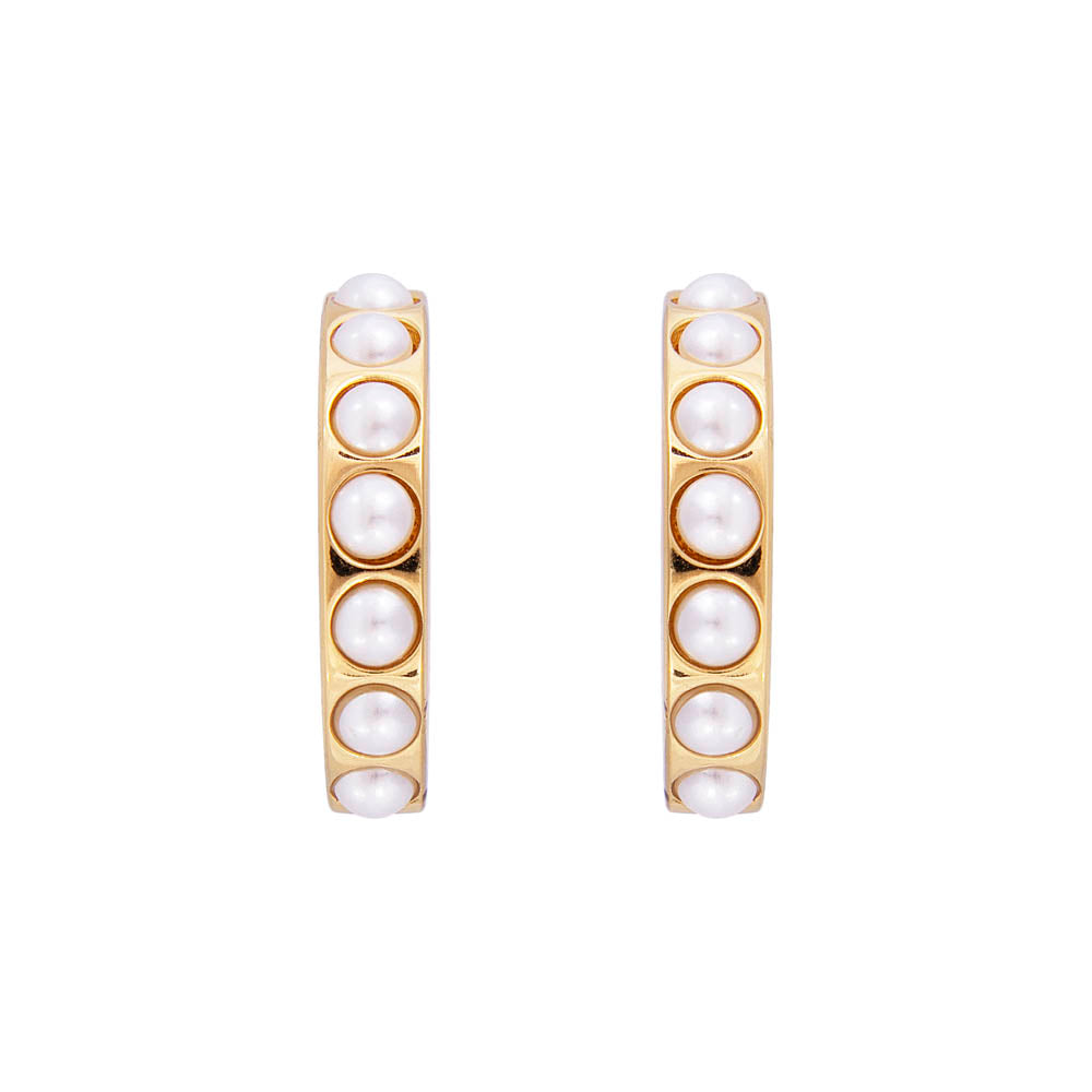 CRYSTAL PEARL MAXI HOOPS