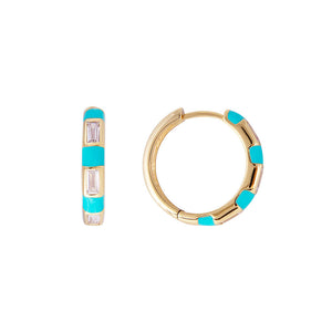 TURQUOISE MAXI HOOPS