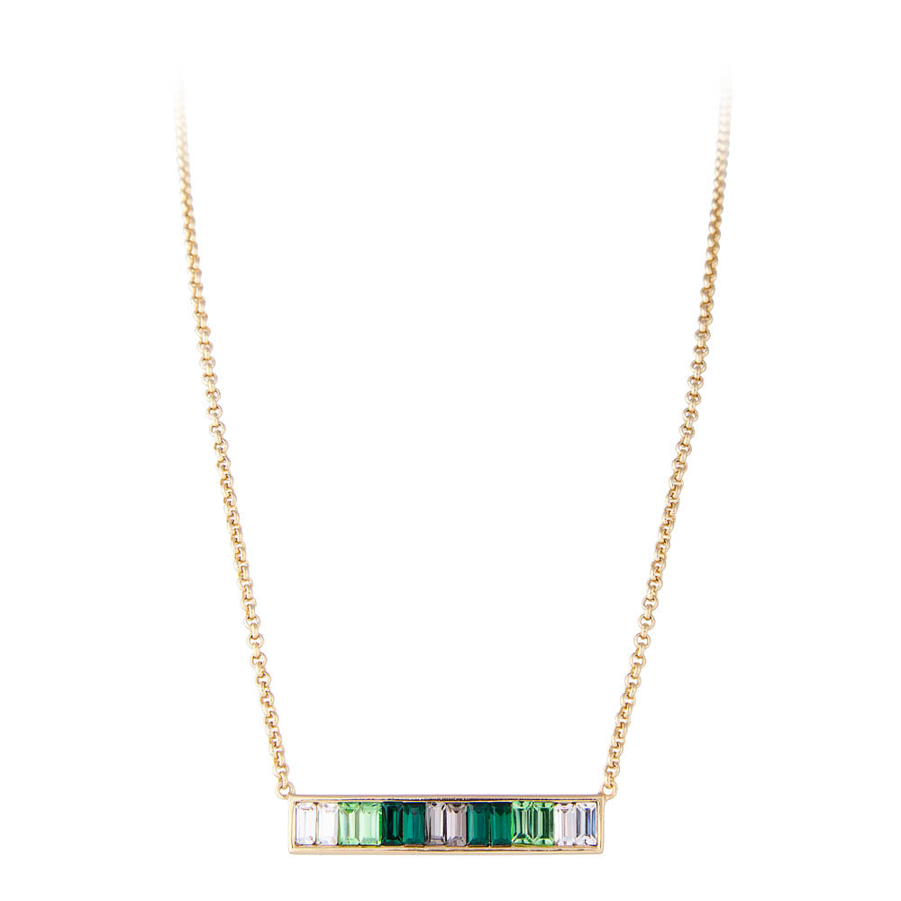 GREEN OMBRE BAR NECKLACE