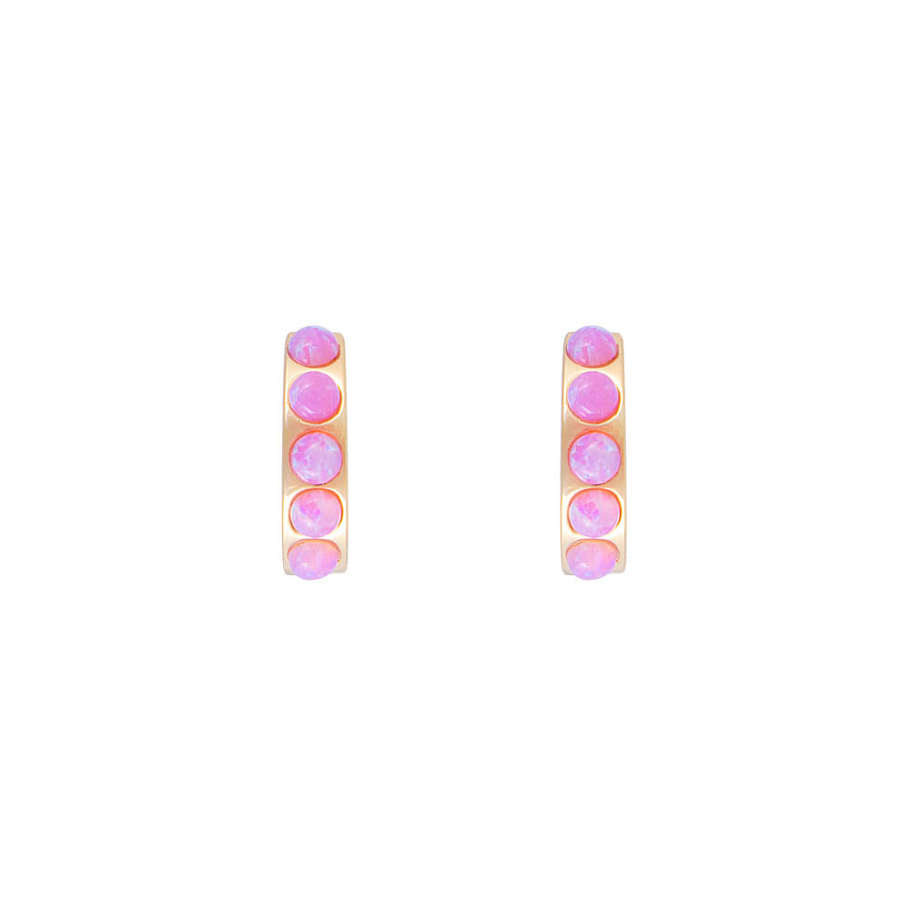 PINK OPAL CRYSTAL HUGGIES