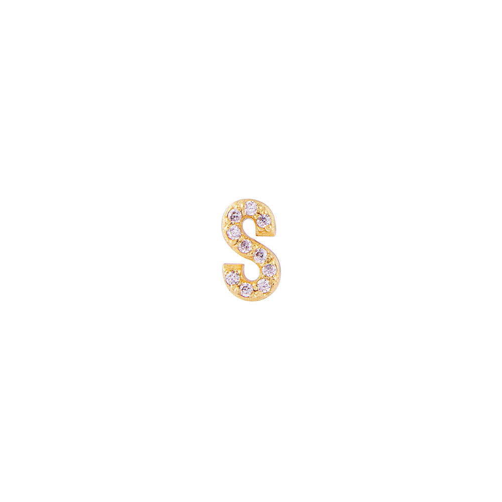 LETTER PAVE STUD - R