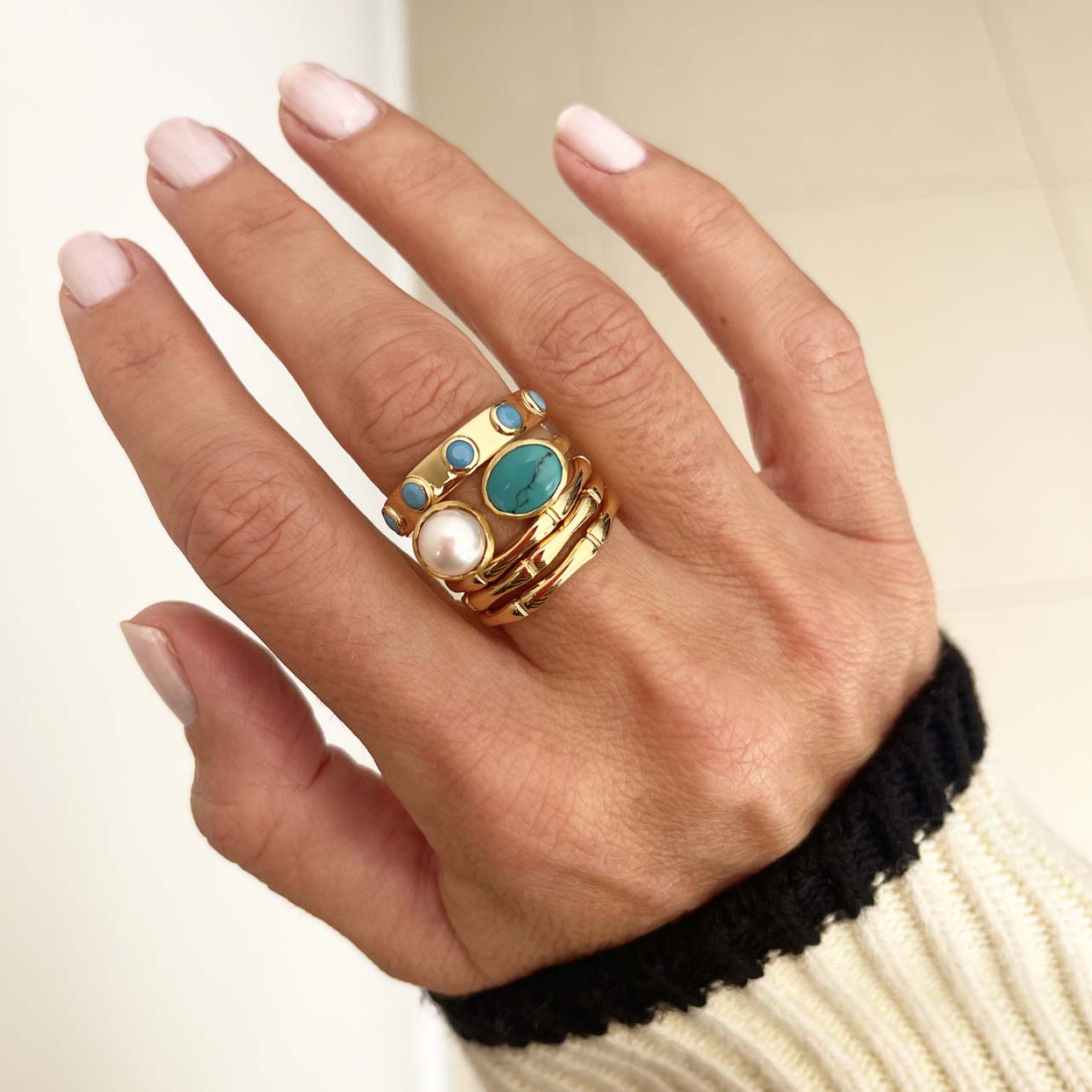 PEARL & TURQUOISE RING