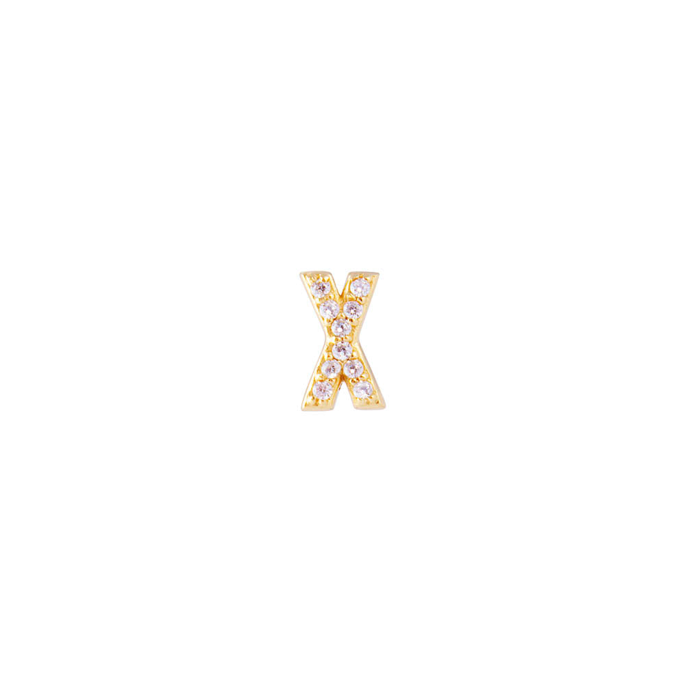 LETTER PAVE STUD - X